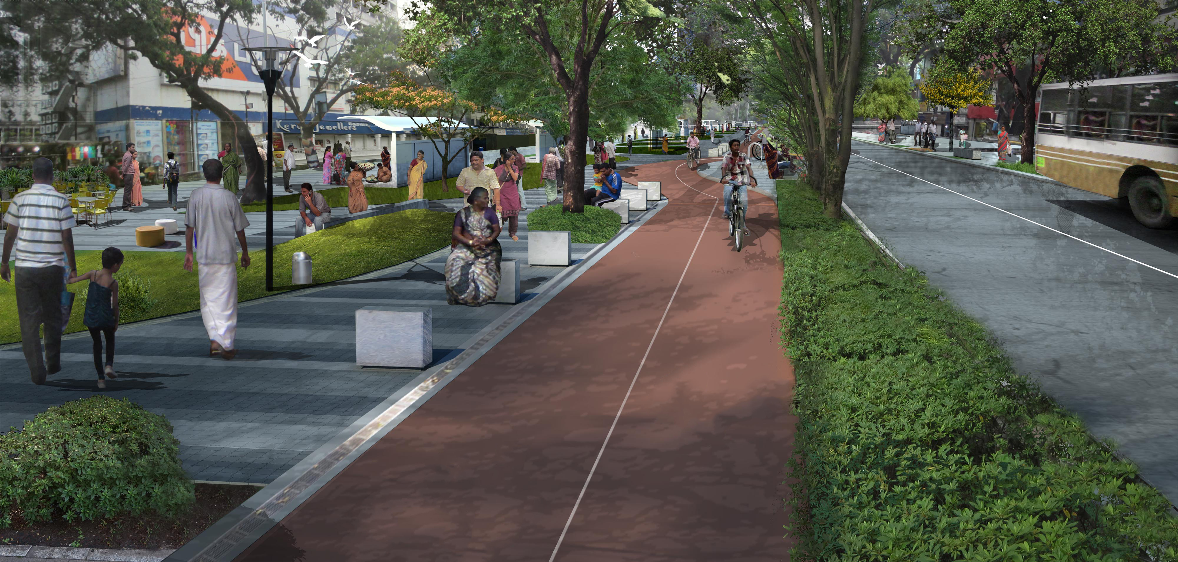 Visualising the proposed T. Nagar pedestrian plaza